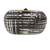  KARA ROSS Metallic Silver & Black  Early 2000's PYTHON Snake Skin Mini Clutch Shoulder Bag 