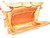  Rare 1950's-60's LUCILLE de PARIS Light Peach Crocodile Evening Clutch - Marcasites 