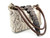 Stunning XL Cream & Brown Matte PYTHON Snake Skin Shoulder Bag - CROCODILE Tail! 