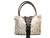  Stunning XL Cream & Brown Matte PYTHON Snake Skin Shoulder Bag - CROCODILE Tail! 