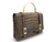  Unique Belted 1990's Brown CROCODILE Skin SATCHEL Bag - COMTESSE 