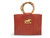 Burnt Orange MARTIN VAN SCHAAK 1960's-70's Lizard Skin Handbag - Race Horse!!