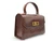 Stunning Lunchbox Style 1960's Brown Crocodile Belly Skin Handbag - Panama