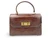 Stunning Lunchbox Style 1960's Brown Crocodile Belly Skin Handbag - Panama