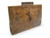 1940's QUILTED Lizard Clutch Purse w/Silver Hardware - Back Feathers 