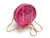 Round 1990's Quilted Festival Fuschia Pink COBRA Snake Skin Shoulder Cross Body Bag