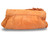 XL JUICY Orange BOHO FLOWERED Python Snake Skin Clutch Shoulder Bag - FALCHI