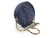 Round 1990's Quilted Navy BLUE COBRA Snake Skin Shoulder Cross Body Bag