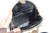  Jet Black 1980's-90's G. PARAPINI Alligator Belly Skin CROSS Body Shoulder Bag - ITALY 