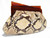  DECO Style 1960's PYTHON Snake Skin Clutch w/Lucite Frame - VARON 