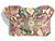  RUFFLED 1980's Pastel PYTHON Snake Skin CLUTCH Shoulder Bag 