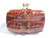  New! Hard-Sided Hornback ALLIGATOR TAIL Skin Mini CLUTCH Bag 