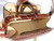  Chocolate 1950's-60's Hard-Sided CROCODILE Skin Handbag 