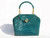  TEAL 1990's LANA OF LONDON Crocodile Belly Skin Handbag 