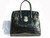  Outstanding 1990's EILEEN KRAMER Jet Black ALLIGATOR Skin Handbag 