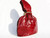  Deco Style 1940's RED Alligator Skin Wristlet Bag 