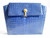  BLUE 1980's-90's Crocodile Skin CLUTCH Bag - ALFRED ROTH 