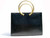  BLACK 1950's-60's MARTIN VAN SCHAAK Lizard Skin Bag - Stones! 