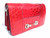  Terrific 1980's Ruby RED CROCODILE Skin CROSS Body Bag -Silver! 