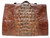  1930's-40's Unisex Crocodile Skin Briefcase Document Satchel 