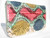  VIBRANT 1970's Multi-Color PYTHON Skin CLUTCH Shoulder Bag - MORLE' 