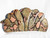  CAPRICE 1960's Scalloped PASTEL PYTHON Snake Skin CLUTCH Bag S-019a 