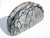  1970's-80's DENIM BLUE Python Snake Skin CLUTCH Shoulder Bag 