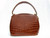  Petite 1960's Caramel CROCODILE Belly Skin Handbag - Side Clasp! 