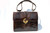  Large 1950's-60's Chocolate EXOTIC TURTLE SKIN Shoulder Bag 