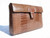  TIFFANY & CO. 1970's Cafe Au Lait Brown OSTRICH LEG CLutch Bag 