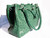  WOW! Massive 14 x 11 GREEN 1990's OSTRICH SKIN Shoulder Bag 