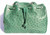  WOW! Massive 14 x 11 GREEN 1990's OSTRICH SKIN Shoulder Bag 