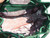  WOW! Massive 14 x 11 GREEN 1990's OSTRICH SKIN Shoulder Bag 