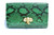  GREEN 1970's-80's PYTHON Snake Skin Clutch Shoulder Bag - Jeweled Elephant! 