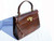  XL 1970's-80's Brown PYTHON Skin BIRKIN Style Bag with Lock & Key - HERMES! 