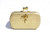  New! Metallic Gold Hard-Sided Python Skin Mini CLUTCH Bag - FROG 