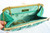  GREEN 1980's JUDITH LEIBER COBRA Snake Skin CLUTCH with Frogs! 