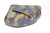  LONG 15" 1970's-80's BLUE & Yellow Python Snake Skin Clutch Shoulder Bag 