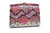  1970's Purple & Pink Pastel Python Snake Skin Crossbody Shoulder Bag 