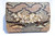  1970's PASTEL PYTHON Snake Skin Clutch SHOULDER Bag - ABALONE 