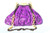  1980's-90's GRACE ANN AGOSTINO Hot Purple Matte Anaconda Snake Skin Shoulder Bag - LUCITE 