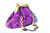  1980's-90's GRACE ANN AGOSTINO Hot Purple Matte Anaconda Snake Skin Shoulder Bag - LUCITE 