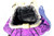  1980's-90's GRACE ANN AGOSTINO Hot Purple Matte Anaconda Snake Skin Shoulder Bag - LUCITE 