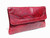  Classic 14" XL RED 1960's PYTHON Snake Skin CLUTCH Purse 