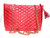  HUGE Chanel-Style 1980's RED Quilted Snake Skin TOTE Shoulder Bag 