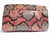  1980's Pastel PINK PYTHON Snake Skin CLUTCH Bag - MORLE 