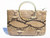 CHIC de PARIS 1970's-80's PYTHON Skin CLUTCH Bag w/Unique Handles   CHIC de PARIS 1970's-80's PYTHON Skin CLUTCH Bag w/Unique Handles