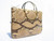 CHIC de PARIS 1970's-80's PYTHON Skin CLUTCH Bag w/Unique Handles   CHIC de PARIS 1970's-80's PYTHON Skin CLUTCH Bag w/Unique Handles