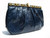 Sleek 1970's-80's BLUE Cobra Snake Skin CLUTCH Shoulder Bag   Sleek 1970's-80's BLUE Cobra Snake Skin CLUTCH Shoulder Bag