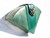  GREEN 1970's-80's Jeweled Hard-Sided SNAKE Skin CLUTCH 